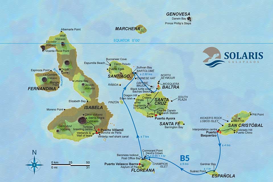 Solaris Yachht Galapagos Reoseroute B5