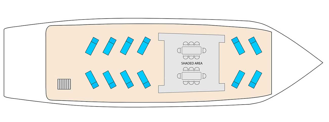 Sonnendeck Deckplan Solaris Galapagos Yacht